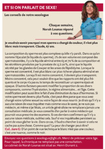 couleur sperme