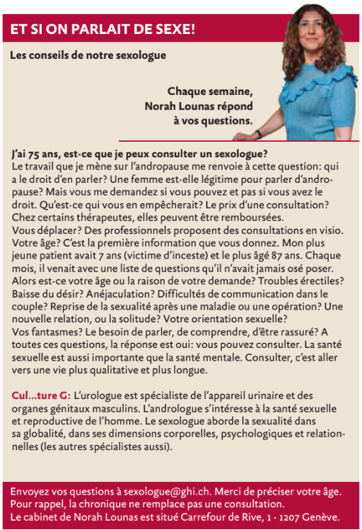 Consultations sexologue age